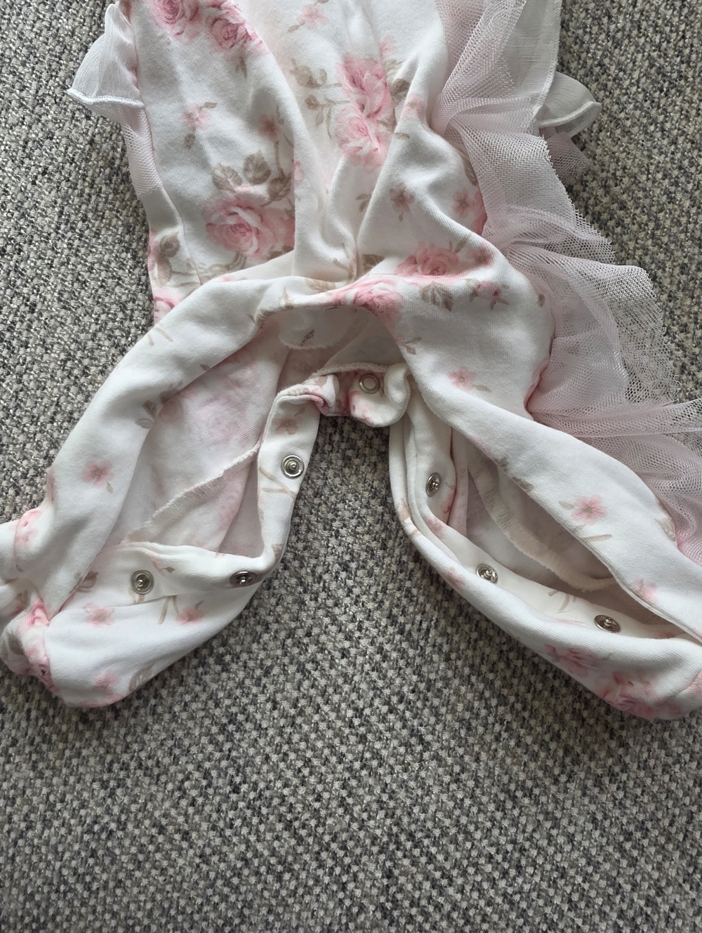 Floral Ruffle Baby One-Piece - Picture 7 of 7